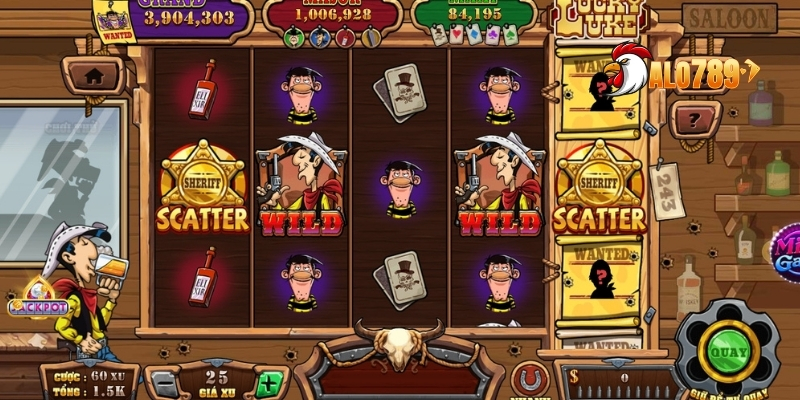 Nổ Hũ Lucky Luke Có Gì Hấp Dẫn? Đánh Giá Từ Chuyên Gia Tại ALO789 4 Chi tiết hệ số thưởng trong nổ hũ Lucky Luke